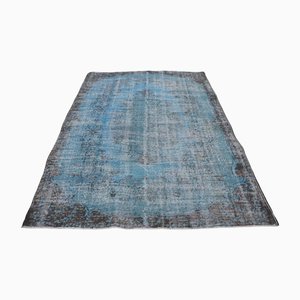 Overdyed Turquoise Rug