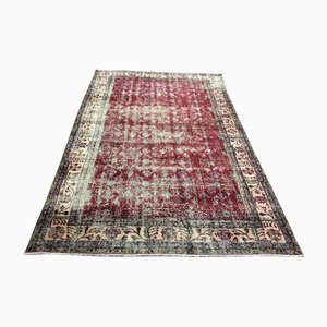 Tapis Vintage Rouge Délavé