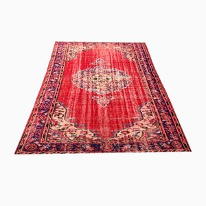 Red Distressed Rug