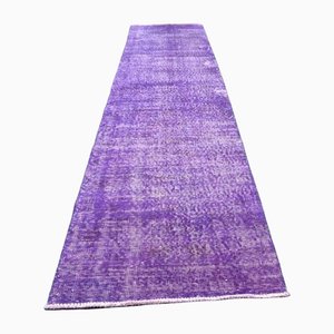 Purple Overdyed Runner Rug