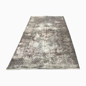 Vintage Faded Gray Overdyed Rug