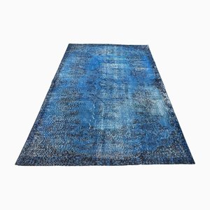 Blauer Überfärbter Teppich