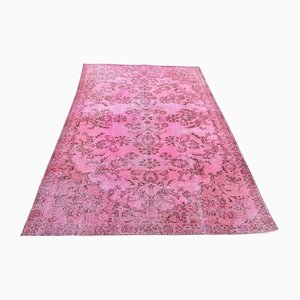 Rosa Handgeknüpfter Teppich