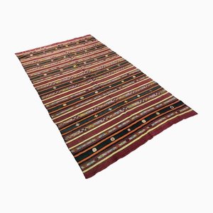 Alfombra Kilim nómada turca floral hecha a mano