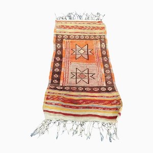 Alfombra Kilim turca nómada tribal vintage pequeña tejida a mano
