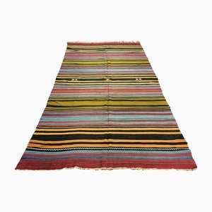 Tappeto Kilim vintage bohémien fatto a mano, Turchia