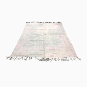 Alfombra vintage de cáñamo gris