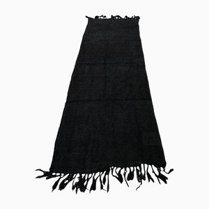 Black Hemp Runner Rug
