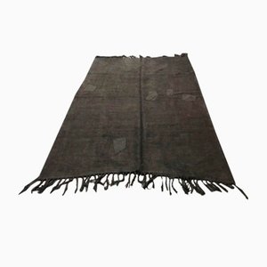 Black Hemp Kilim Rug