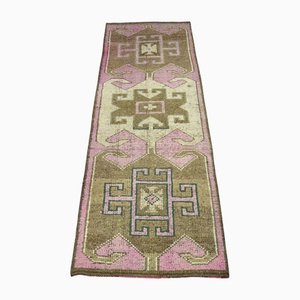 Brown and Pink Runner Rug