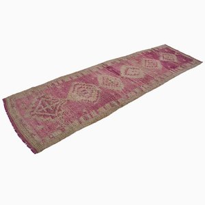 Long Turkish Pink Runner Rug