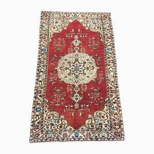 Turkish Faded Red Oushak Rug