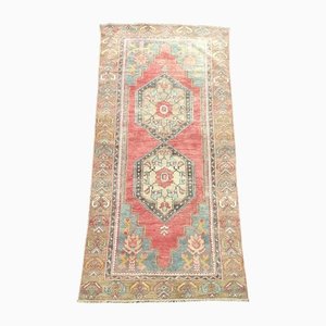 Turkish Faded Red Wool Oushak Rug