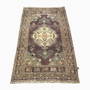 Tapis Artisanal Turc en Laine Violet-Gris