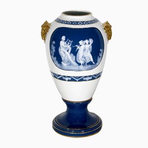 Large 20th Century Limoges Porcelain Vase by Leroux