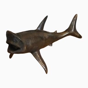 Big Bronze Shark Sculpture, France, 1970s