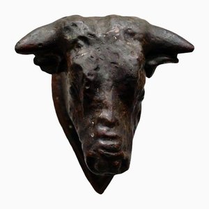 Antique French Boucherie Bull Head