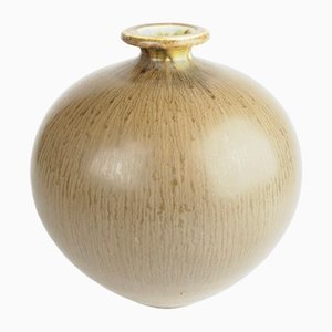 Braune Vase von Berndt Friberg für Gustavsberg