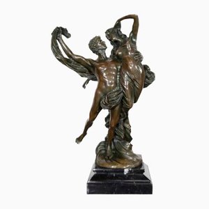 Sartorisio, Couple de Danseurs Enlacés, 1900, Bronze Skulptur
