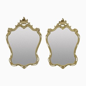 Antique Italian Gesso Mirrors, Set of 2