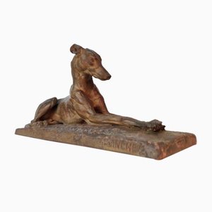 Albert Ernest Sanchez, Greyhound, 1922, Terracotta Sculpture