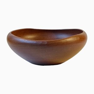 Scandinavian Teak Asymmetrical Bowl by Haj, 1960s