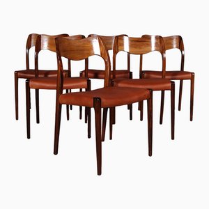 Dining Chairs by N. O. Møller, Set of 6