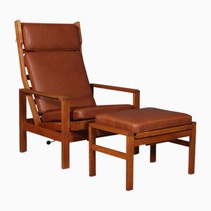 Lounge Chair with Ottoman by Henry Schubell, Set of 2