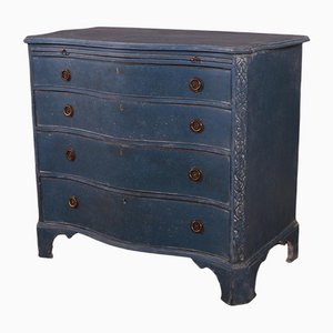 English Painted Serpentine Front Commode