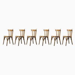 Bentwood Saddle Back Dining Chairs by Marcel Breuer for Luterma, 1950s, Set of 6
