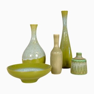 Vases Miniatures Mid-Century en Céramique par Gunnar Nylund pour Rörstrand, Suède, Set de 5