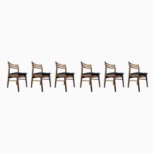 Danish Mid-Century Modern Teak Dining Chairs, Set of 6
