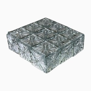 Plafón era espacial Mid-Century de cristal de hielo