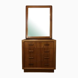 Mid-Century Danish Teak Sideboard Dresser & Mirror