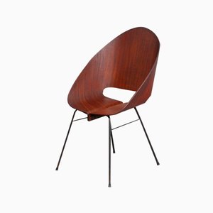 Stapelbarer Italienischer Stuhl aus Modelliertem Sperrholz, 1950