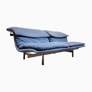 Blaues Wave Sofa von Offredi für Saporiti Italia