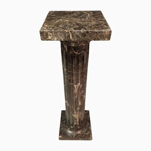 Glass Pedestal Column in Green Marble