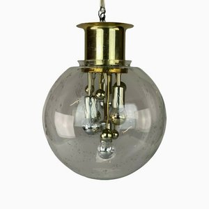 Mid-Century Space Age Ball Ceiling Lamp in Glass from Doria Leuchten