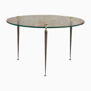 Modernist French Bronze & Glass Coffee Table by House Jansen for Maison Jansen, 1940s