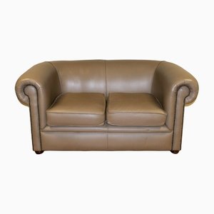 Beige Upholstery Leather Two Seater Sofa from Andrew Muirhead