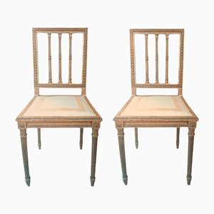 Louis XVI Stühle mit Original Patina von E.Dienst & Fils Paris, 2er Set