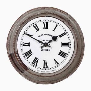 Synchronome Emaille Wanduhr