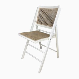 Mid-Century White Folding Dining Chair, Italy, 1970s