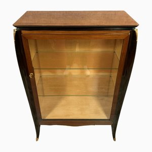 Art Deco Macassar Showcase or Cabinet in the Style of Jules Leleu