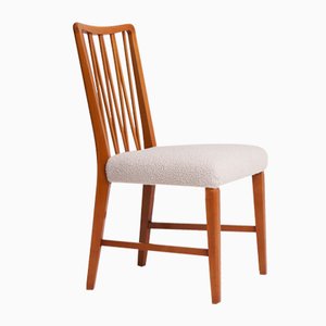 Mid-Century Teak & Wool Dining Chairs, Set of 8