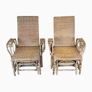 Bauhaus Rattan Chairs by Erich Dieckmann, 1920s, Set of 2