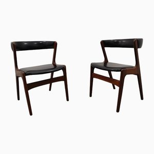 Vintage Danish Teak Model T21 Dining Chairs by Kai Kristiansen, Set of 2