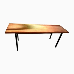 Vintage Slatted Bench Coffee Table, 1960s