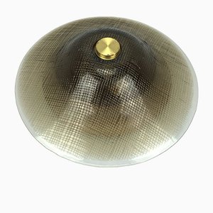 Large Space Age Ceiling Lamp in Glass from Peill & Putzler, 1970s