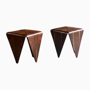 Petalas Side Tables by Jorge Zalszupin for l'Atelier, 1960s, Set of 2